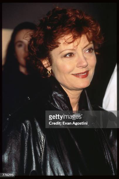Actress Susan Sarandon attends the premiere of the movie "James and the Giant Peach" April 9, 1996 in New York City. "James and the Giant Peach" was...