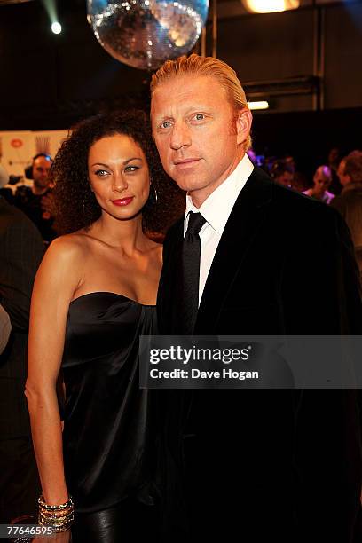 Former Tennis star Boris Becker and Sharlely Kerssenberg arrive at the MTV Europe Music Awards 2007 at the Olympiahalle on November 1, 2007 in...