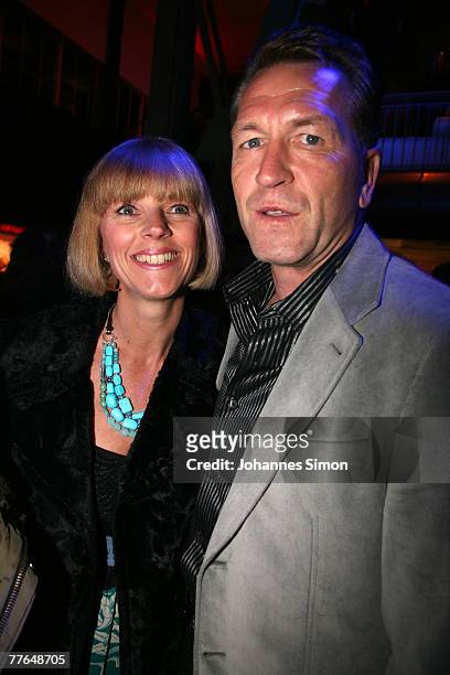 Andreas Koepcke , former goalkeeper of the German Soccer National team and his wife Birgit arrive at the BMG After Show Party of the MTV Europe Music...