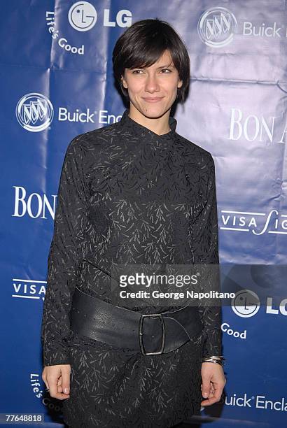 Italian pop singer Elisa attends a celebration for David Foster's birthday and Andrea Bocelli's new CD and PBS special at the Bon Appetit Super Club...