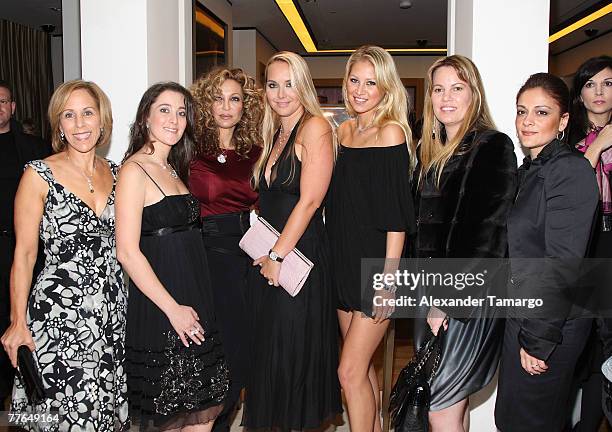 Bonnie Clearwater, Susanne Birbragher, Lisa Pliner, Christina Getty Maercks, Anna Kournikova, Allison Weiss Brady and Anabela Sotelo pose during a...