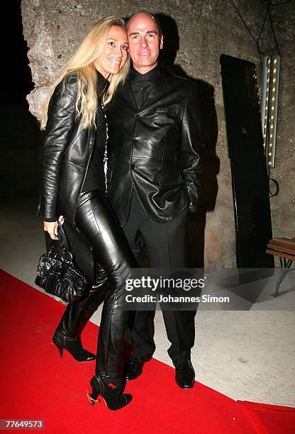 Tatjana Hoffmann and her husband attend the BMG After Show Party of the MTV Europe Music Awards on November 1, 2007 in Munich, Germany.