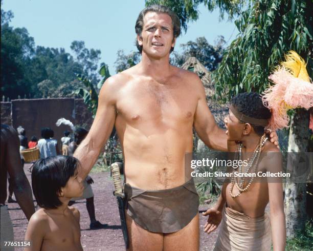 American actor Ron Ely plays Tarzan in the television series of that name, circa 1967.