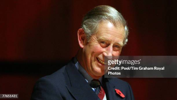 Prince Charles, Prince of Wales gives a speech at the Pearl Awards, awards which recognise Chinese achievements in the United Kingdom, at the Royal...