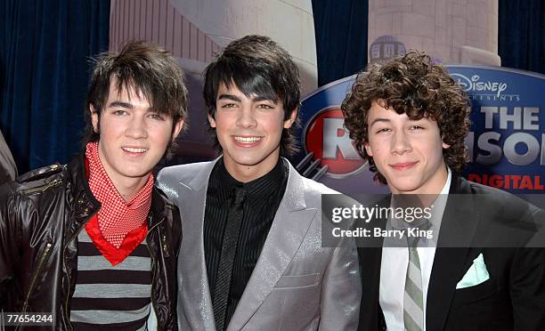 Kevin Jonas, Joe Jonas and Nick Jonas of the Jonas Brothers