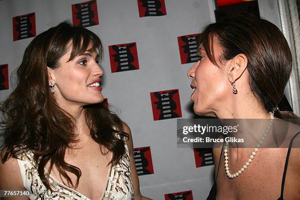 Actress Jennifer Garner and Lead Producer Susan Bristow pose at The Opening Night After Party for "Cyrano" on Broadway at Spotlight Live on November...