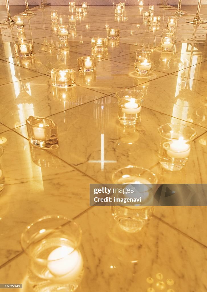 Candle Floating in Water