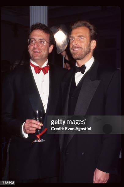 Samuel Bronfman and his brother Seagram/Martell president Edgar Bronfman, Jr. Stand at the Collection Rouge DIFFA fashion benefit April 24, 1996 in...