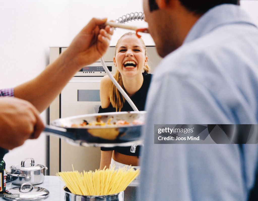 Young people cooking