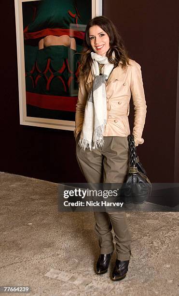 Lara Bohinc attends the Phillips de Pury Unseen Guy Boudin Opening at Victoria House, Bloomsbury on November 02, 2007 in London, England.