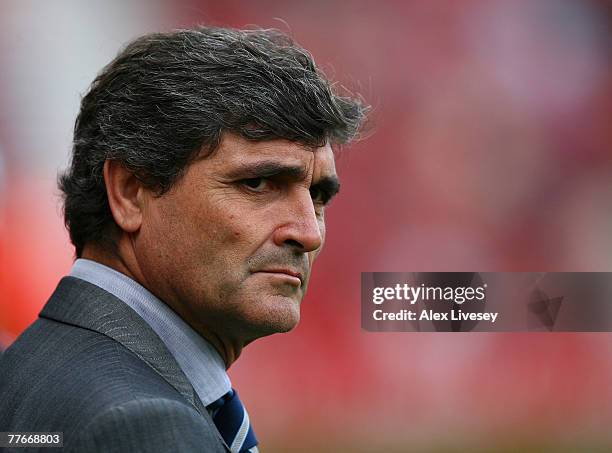 Juande Ramos the manager of Tottenham Hotspur looks on before the Barclays Premier League match between Middlesbrough and Tottenham Hotspur at the...