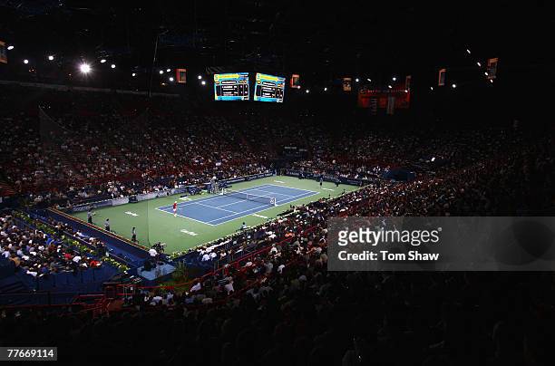 General view of the stadium during the ATP Masters Series at the Palais Omnisports De Paris-Bercy on November 3, 2007 in Paris, France.