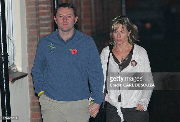 Kate and Gerry McCann, mother and father of Madeline McCann who has been missing since 03 May 2007 arrive for a church service at St Mary and St John...