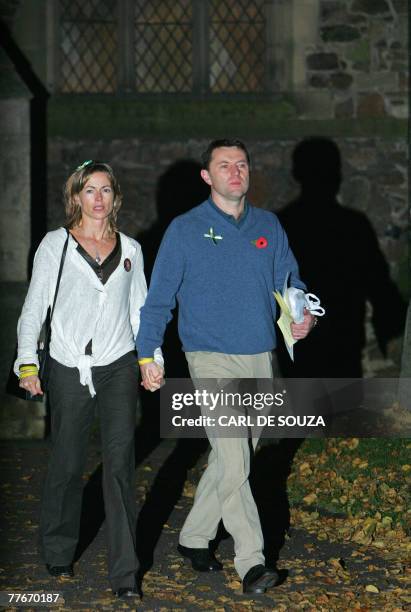 Kate and Gerry McCann , mother and father of Madeleine McCann who has been missing since 03 May 2007 leave a church service at St Mary and St John...