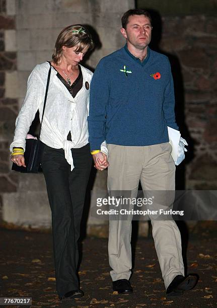 Gerry and Kate McCann leave the Church of St Mary and St John in their Leicestershire home town after a prayer service to mark six months since their...