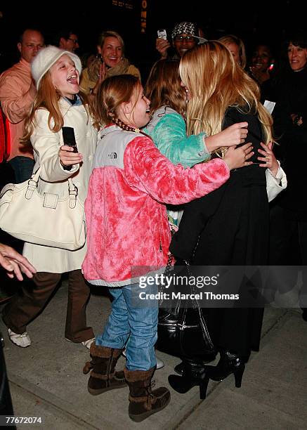 Singer /actress Jessica Simpson sighting as she leaves her hotel on her way to dinner at the Waverly Inn Resturant on November 3, 2007 in New York...