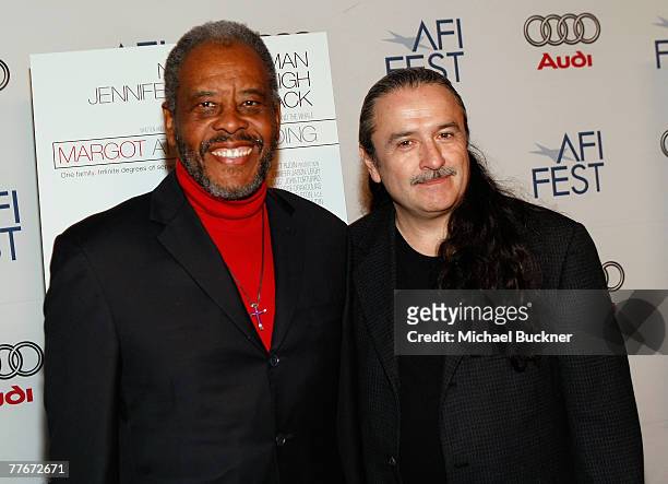 Actor Sy Richardson and actor Del Zamora from the film "Searchers 2.0" attend the AFI FEST 2007 presented by Audi held at Arclight Cinemas on...