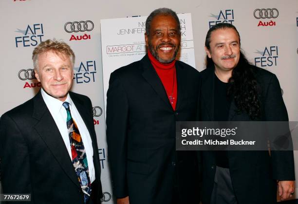 Actor Ed Pansullo, actor Sy Richardson and actor Del Zamora from the film "Searchers 2.0" attend the AFI FEST 2007 presented by Audi held at Arclight...