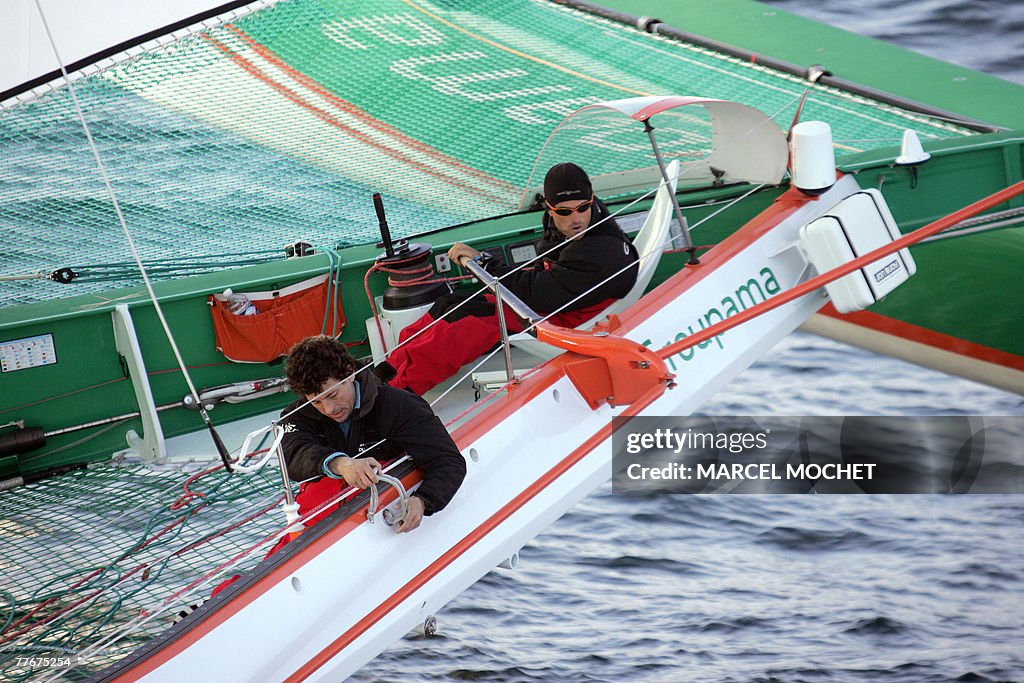 Skippers of the "Groupama" multihull Fra