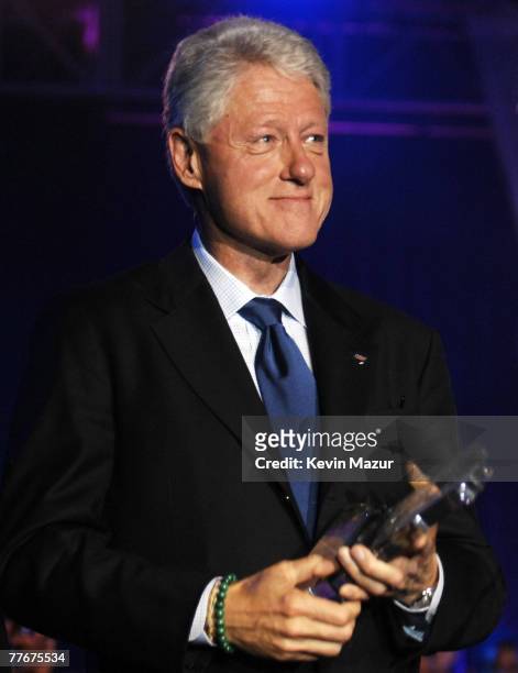 Former president Bill Clinton at the VH1 Save The Music 10th Anniversary Gala at Lincoln Center on September 20, 2007 in New York City.