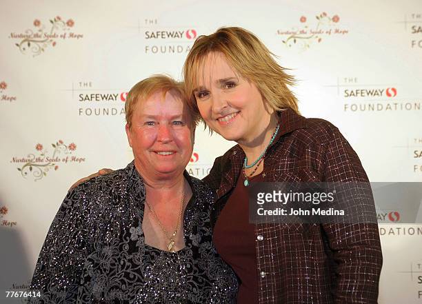 Safeway Foundation VP Barbara Koon poses for a photo with Melissa Etheridge during the Safeway Foundation Gala 'Nuture the Seeds of Hope' on November...