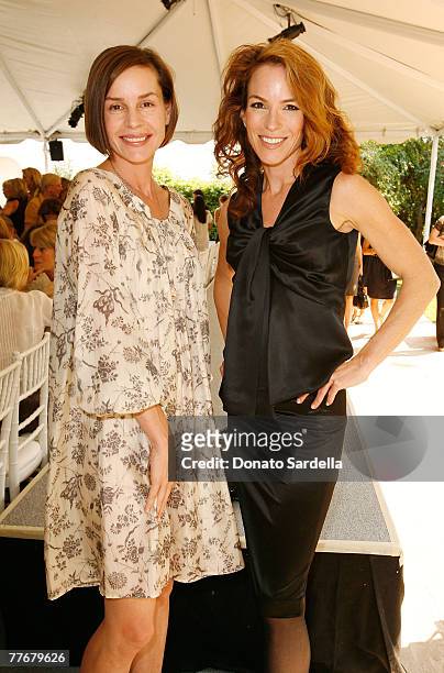 Actress Rebecca Jude Ann Williams and Gigi Levangie inside the "Couture Cares" exclusive Nina Ricci fashion show and luncheon to benefit Revlon/UCLA...
