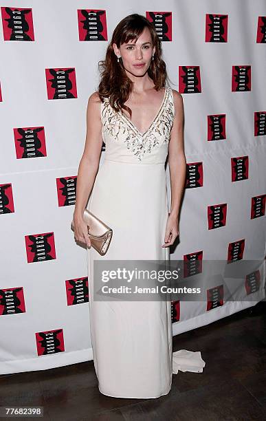 Actress Jennifer Garner poses for photos at the Afterparty for the opening night of the Broadway Play "Cyrano de Bergerac" held at Spotlight Live on...