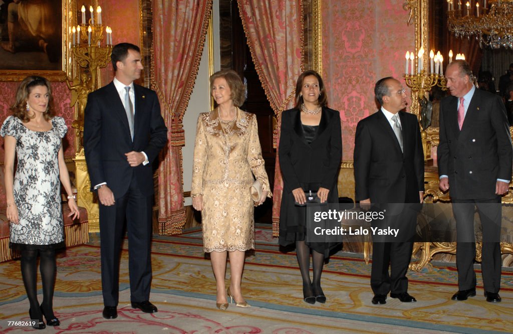 Spanish Royals Receive Mexican President - January 29, 2007