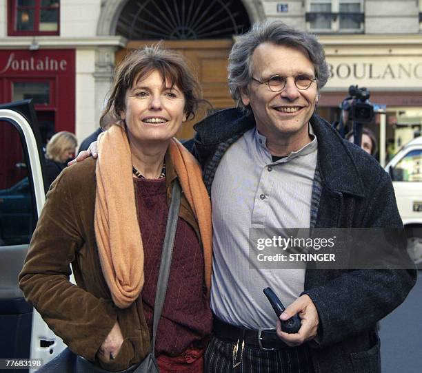 French writer Daniel Pennac and his wife, pose, 05 November 2007 in Paris after Pennac received the 2007 French literature prize Prix Renaudot....