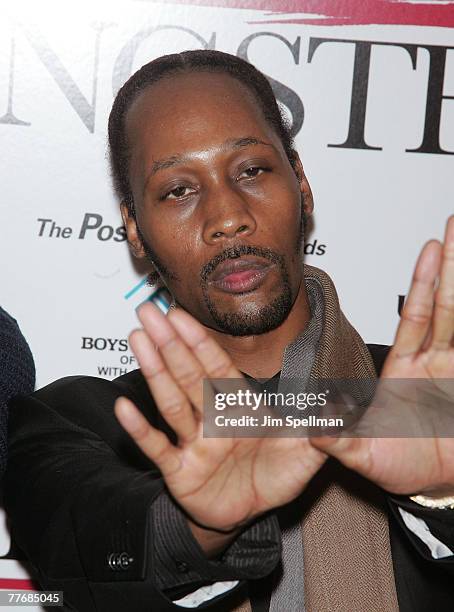 Rza arrives at "American Gangster" premiere at the Apollo Theater on October 19, 2007 in New York City, New York.
