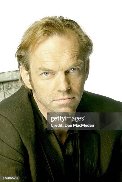 Burbank, CA-- Hugo Weaving of The Matrix Reloaded, poses for a photo session at the Warner Bros. Studios in Burbank, CA ; Hugo Weaving for USA Today,...