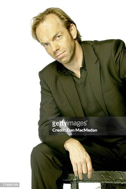 Burbank, CA-- Hugo Weaving of The Matrix Reloaded, poses for a photo session at the Warner Bros. Studios in Burbank, CA ; Hugo Weaving for USA Today,...