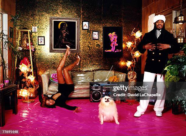 Andre 3000 & Kelis; Andre 3000 & Kelis by David LaChapelle; Andre 3000 & Kelis, The Face, May 1, 2004