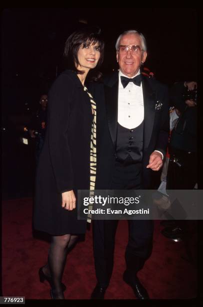 Entertainer Ed McMahon and his wife Pam arrive at an American Foundation for AIDS Research benefit May 8, 1996 in New York City. Cartier hosted a...