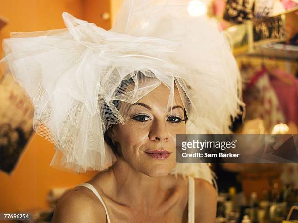 Actress Helen McCrory poses for a portrait shoot in London on October 1, 2006.