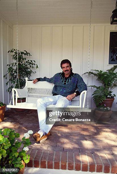 Tom Selleck; Private home in Malibu; Tom Selleck, Self Assignment, March 23, 2001; Malibu; California.