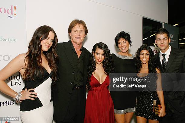 Khloe Kardashian, Bruce Jenner, Kim Kardashian, Kris Jenner, Kourtney Kardashian and Robert Kardashian at the "Keeping Up With The Kardashians"...