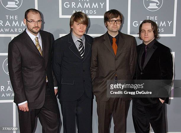 Jason McGerr, Chris Walla, Ben Gibbard and Nicholas Harmer of Death Cab for Cutie, nominees Best Long Form Music Video and Best Pop Performance By A...
