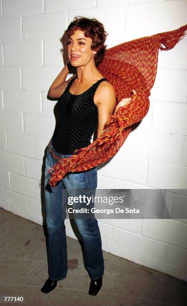 Jennifer Grant, daughter of actor Cary Grant and actress Dyan Cannon, attends the Rock "N" Road Rally August 3, 2000 at the Pier 59 Studios at...