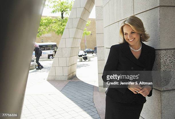 Katie Couric is seen in Manhattan, NY. Couric, who has worked as co-anchor on NBC's Today Show for 15 years, will now be the nightly news anchor on...