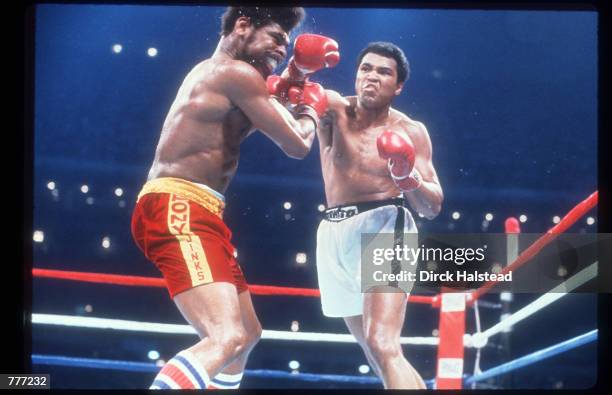 Muhammad Ali fights Leon Spinks September 15, 1978 at the Superdome in New Orleans, LA. Ali fights this rematch bout with Spinks after he...