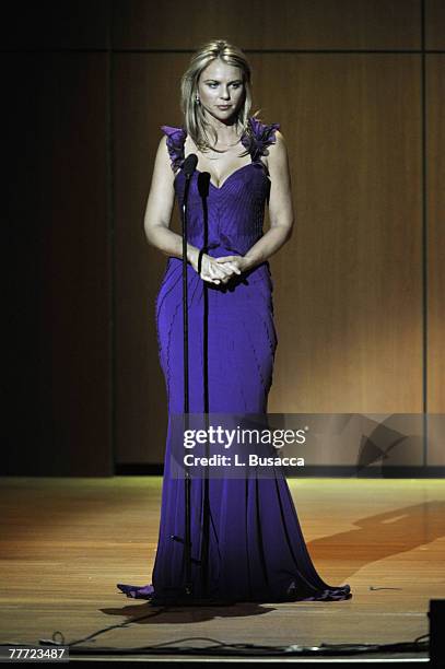 Honoree/CBS news correspondent Lara Logan on stage during the Glamour Magazine 2007 Women of The Year Awards at Lincoln Center's Avery Fisher Hall on...