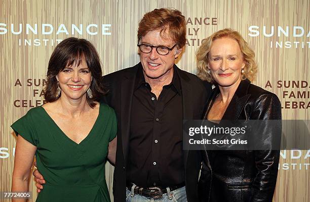 Actors Glenn Close, Robert Redford, and Sally Field arrive at The Sundance Institute's 26th Annual Celebration, "A Sundance Family Celebration" at...