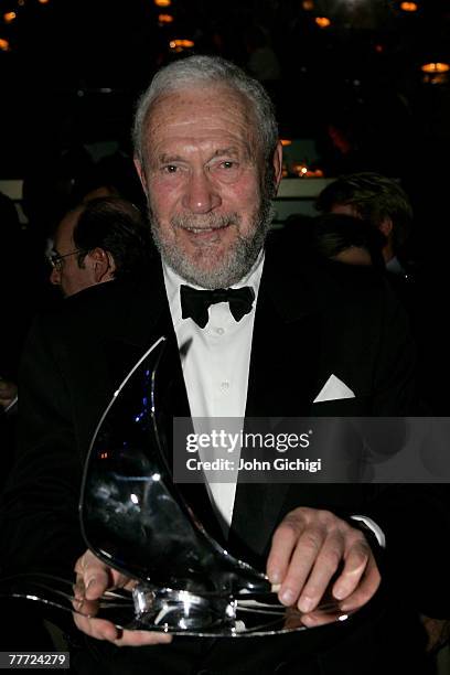 Robin Knox-Johnson of Great Britain is inducted into the Hall of Fame during the launch of the ISAF Sailing Hall of Fame on November 5, 2007 at the...