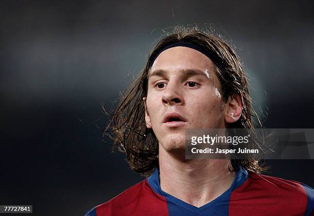 Lionel Messi of Barcelona during the La Liga match between Barcelona and Real Betis at the Camp Nou Stadium on November 4, 2007 in Barcelona, Spain.