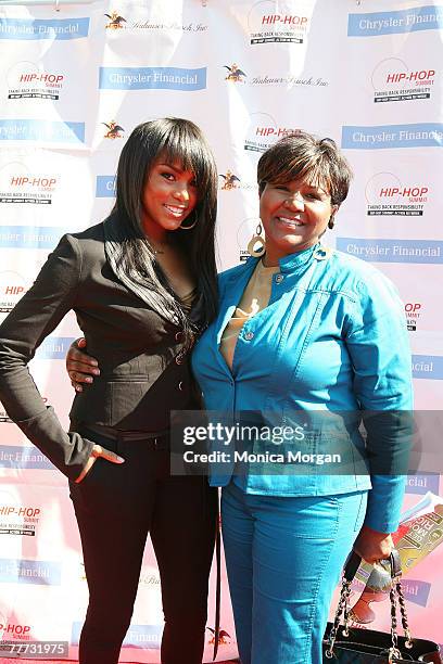 LeToya Luckett and her mother Pamela Luckett attend the "Get Your Money Right" Finanial Empowerment Seminar at the Hip Hop Summit sponsored by...