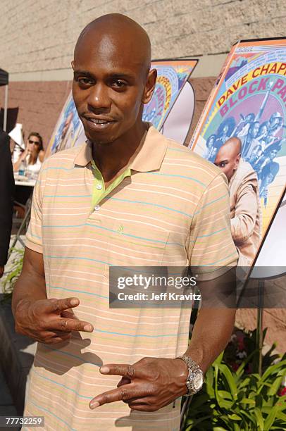 Comedy superstar Dave Chappelle attended the Los Angeles DVD Block Party at the Best Buy in Culver City, California to celebrate the June 13 release...