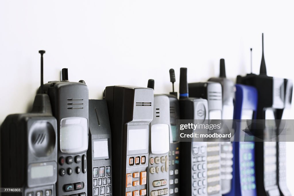 Row of Cell Phones