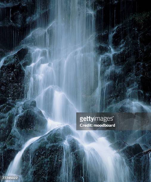 cascade waterfall - zuiverheid stockfoto's en -beelden