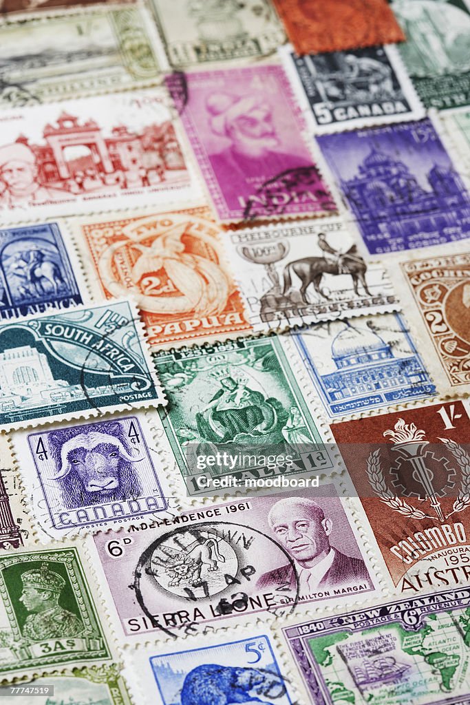 Variety of Postage Stamps